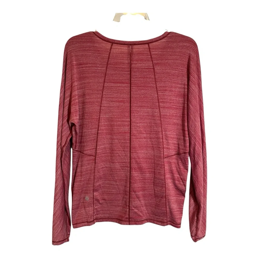 Lululemon Set To Sweat Long Sleeve Shirt Heathered Ruby Red Size 12?